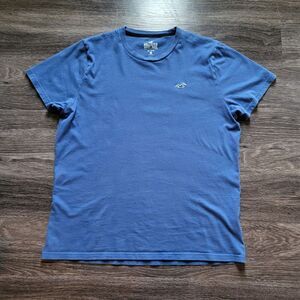 Hollister Men's Short Sleeved Must Have Collection Tee Shirt, Blue, Size Large